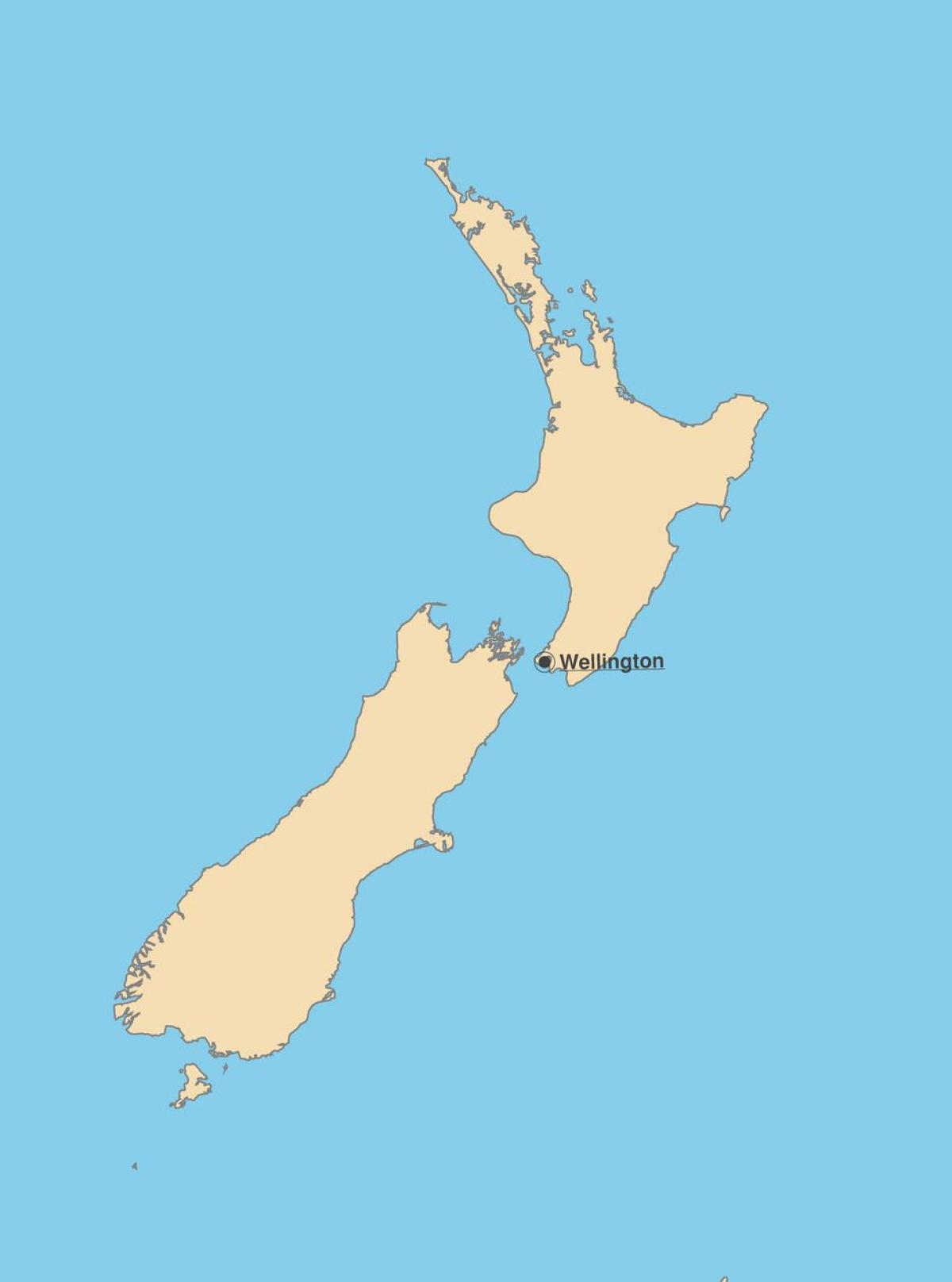 Carte de la capitale de la Nouvelle-Zélande