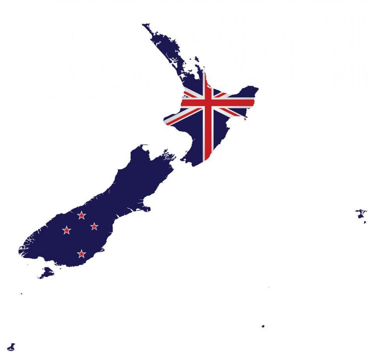 Carte du drapeau néo-zélandais